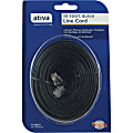 Ativa® Phone Line Cord, 50', Black 1 thumbnail image