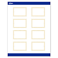Avery® Print-To-The-Edge Tags With Sure Feed®, S00-DJ3-PRMWT10, 2" x 3", Matte White, Preprinted Gold Border with Gold Dots Design, Pack Of 80 1 thumbnail image