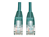 Eaton Tripp Lite Series Cat5e 350 MHz Snagless Molded (UTP) Ethernet Cable (RJ45 M/M), PoE - Green, 50 ft. (15.24 m) - Patch cable - RJ-45 (M) to RJ-45 (M) - 50 ft - UTP - CAT 5e - molded, snagless, solid - green