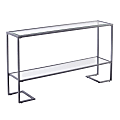 SEI Furniture Horten Console Table With Glass Top, 29"H x 52"W x 12"D, Silver 1 thumbnail image