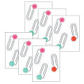 Carson Dellosa Education Mini Cut-Outs, Schoolgirl Style Black, White & Stylish Brights Paper Clips, 56 Pieces Per Pack, Set Of 6 Packs 1 thumbnail image