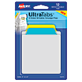 Avery® Ultra Tabs™ Repositionable Tabs & Notes, 3" x 3 1/2", Assorted Primary, Set of 12