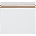 Office Depot® Brand Side Loading Stayflats® Lite Mailers, 12 1/4" x 9 3/4", White, Pack of 100