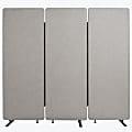 Luxor RECLAIM Acoustic Privacy Panel Room Dividers, 66"H x 24"W, Misty Gray, Pack Of 3 Room Dividers