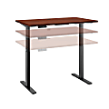 Bush Business Furniture Move 60 Series Electric 48"W x 24"D Height Adjustable Standing Desk, Hansen Cherry/Black Base, Standard Delivery