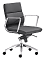 Zuo Modern® Engineer Low-Back Office Chair, Black/Chrome 1 thumbnail image