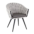 LumiSource Braided Matisse Chair, Black/Gray/Cream