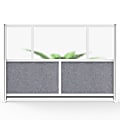 Luxor Modular Room Divider Wall System Starter Wall, 70" x 48", Gray 1 thumbnail image