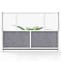 Luxor Modular Room Divider Wall System Starter Wall, 70" x 48", Gray