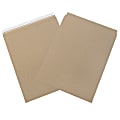 Office Depot® Brand Kraft Self-Seal Stayflats® Plus Mailers, 17" x 21", Brown, Pack of 100  1 thumbnail image