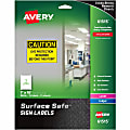 Avery® Surface Safe Sign Labels, 7" x 10", Rectangle, Pack Of 15 1 thumbnail image