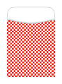 Barker Creek Library Pockets, 3 1/2" x 5 1/8", Red Checks, Pack Of 30