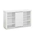 Sauder® Northcott 30"H 9-Shelf Horizontal Display Bookcase With Sliding Door, White 1 thumbnail image