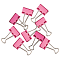 Fashion Binder Clips, 1", Pink, Pack Of 12 1 thumbnail image