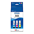 Epson® 552 Claria® ET Premium High-Yield Cyan, Magenta, Yellow Ink Bottles, Pack Of 3, T552620-S