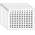 Trend Numbers 1-100 Wipe-Off Charts, 17" X 22", White, Pack Of 6 Charts 1 thumbnail image