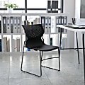 Flash Furniture HERCULES Series 661-lb Capacity Full-Back Stack Chair, Black