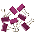 Office Depot® Brand Fashion Binder Clips, 1 1/4", Purple, Pack Of 12