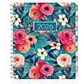 2025-2026 Global Excello Brands Essential PRO Daily/Weekly/Monthly Planner, 7” x 9", Teal Floral, November 2025 To December 2026 1 thumbnail image