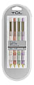 TUL® GL Series Retractable Gel Pens, Medium Point, 0.7 mm, Assorted Barrel Colors With Gold Lines, Black Ink, Pack Of 4 Pens 1 thumbnail image