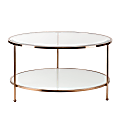 SEI Furniture Risa Cocktail Table, Round, White/Metallic Gold 1 thumbnail image