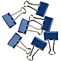 Office Depot® Brand Fashion Binder Clips, 1 1/4", Navy, Pack Of 12 1 thumbnail image