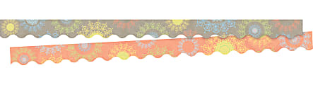 Barker Creek Double-Sided Scalloped Borders, 2-1/4" x 36", Mindfulness Sunset, 13 Strips Per Pack, Set Of 2 Packs
