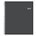 2024 Blue Sky™ Passages Monthly Planning Calendar, 8" x 10", Charcoal Gray, January to December 2024, 100011