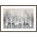 Amanti Art Trees On Gray by Kate Bennett Wood Framed Wall Art Print, 41”W x 30”H, Gray