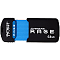 Patriot Memory 64GB Supersonic Rage XT USB 3.0 Flash Drive - 64 GB - USB 3.0 - 180 MB/s Read Speed - 50 MB/s Write Speed - 5 Year Warranty