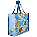 Amscan Wounded Nature Working Veterans Reusable Plastic Tote Bags, 16-1/2"H x 18-1/2"W x 6"D, Sea Turtles, Pack Of 2 Bags