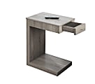 Monarch Specialties Accent Table With Storage Drawer, Rectangle, Dark Taupe