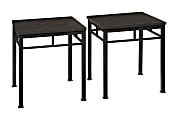 Altra Contemporary End Tables, Square, 20"H x 18"W x 18"D, Espresso