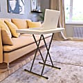 Flash Furniture Indoor/Outdoor Plastic Folding Table, 28-3/4"H x 30-1/4"W x 19-1/2"D, Granite White/Gray 1 thumbnail image