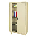 Realspace® 36"W Steel 5-Shelf Cabinet, Putty