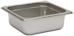 Hoffman Tech Browne Stainless Steel Steam Table Pans, 1/6 Size, Silver, Pack Of 72 Pans