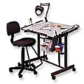 Studio RTA® 4-Piece Mobile Workstation, Pewter/Gray 1 thumbnail image