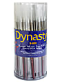 Dynasty White Paint Brushes B-800, Assorted Sizes, Round Bristle, Synthetic, Brown, Pack Of 120 1 thumbnail image