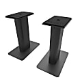 Kanto SP9 9 Inch Tall Universal Desktop Speaker Stand - Black (Pair) - 60 lb Load Capacity - 8.3" Height x 4.3" Width x 7.1" Depth - Desktop - Steel, Foam - Black