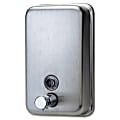 Genuine Joe Liquid/Lotion Soap Dispenser - Manual - 31.50 fl oz Capacity - Wall Mountable, Rust Proof - Stainless Steel - 24 / Carton 1 thumbnail image