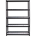 Lorell Wire Deck Shelving - 72" Height x 48" Width x 18" Depth - Recycled - Black - Steel - 1Each