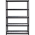 Lorell Wire Deck Shelving, 72"H x 48"W x 18"D, Recycled, Black, Steel, 1Each 1 thumbnail image