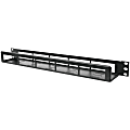 RackSolutions - Rack cable management tray - textured black powder - 1U