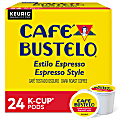 Cafe Bustelo® Single-Serve Coffee K-Cup® Pods, Espresso Roast, Carton Of 24