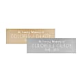 Custom Engraved Silver or Brass Metal Trophy and ID Plates, 1" x 3-1/2"