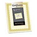 Southworth® Premium Foil Certificates, 8 1/2" x 11", 66 Lb, Ivory/Gold Foil Fleur, Pack Of 15 1 thumbnail image