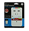 GE 2-Outlet Surge Protector Tap And USB Charger, White