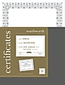 Southworth® Premium Foil Certificates, 8 1/2" x 11", 66 Lb White/Silver Foil Fleur, Pack Of 15