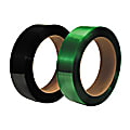 Smooth Polyester Strapping, 1/2" Wide x .020 Gauge, 3,600', 16" x 3" Core, 600 Lb. Break Strength, Black