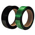 Smooth Polyester Strapping, 1/2" Wide x .028 Gauge, 3,250', 16" x 3" Core, 820 Lb. Break Strength, Black